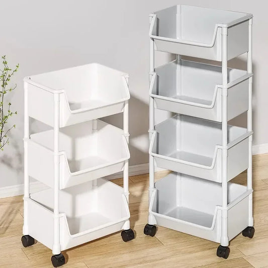 Slim Rolling Storage Trolley – Narrow Multi-Tier Organizer for Kitchen, Bathroom & Home