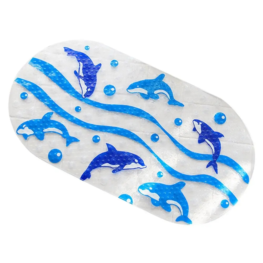 Kids Anti-Slip PVC Bath Mat with Suction Cups & Massage Texture