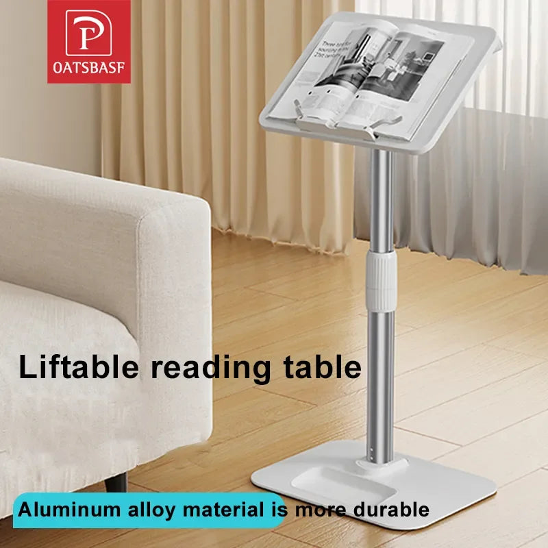 Height-Adjustable Floor Reading Stand – Foldable Book & Tablet Holder (43–78 cm)