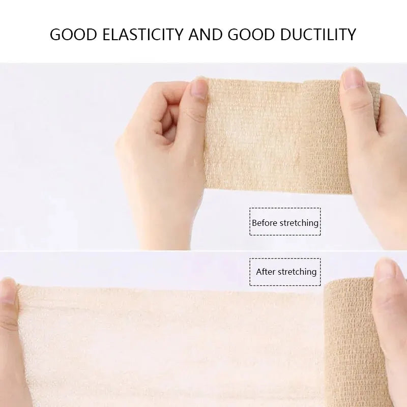 Skin-Tone Self-Adherent Cohesive Elastic Bandage Wrap