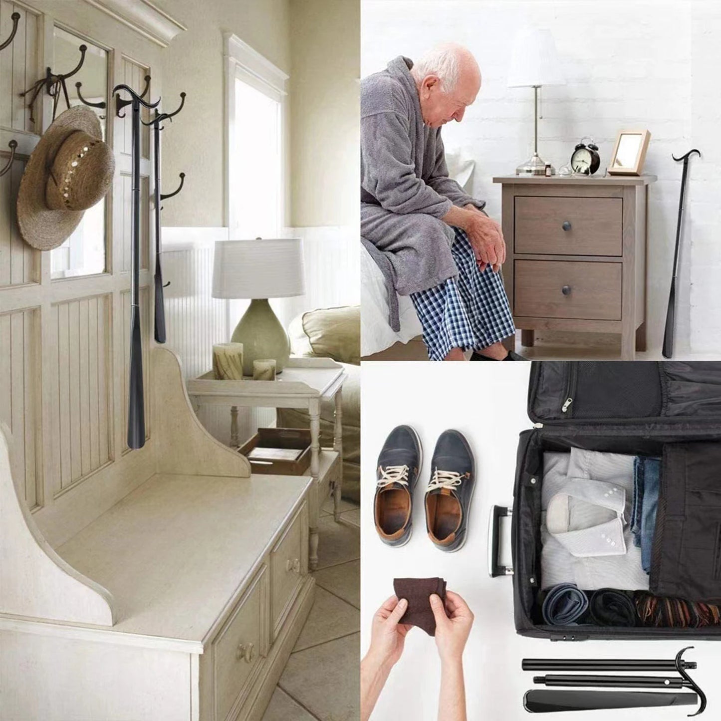 Multi-Function Dressing Aid Set – Detachable Shoe Horn & Sock Assist Tool