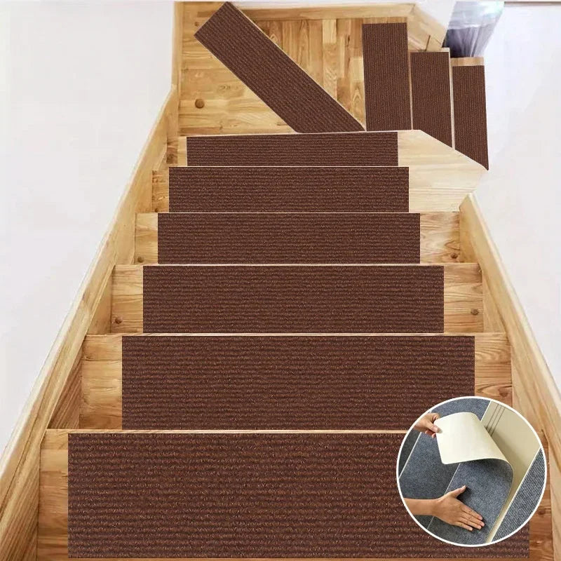 Washable Non-Slip Stair Carpet Tread for Wooden Steps (20 × 80 cm)